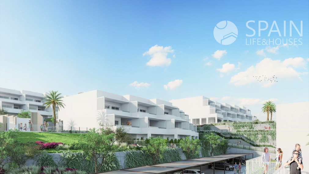Novostavba - domy pri pláži s 2 spálňami a nádherným výhľadom na more vo Villajoyosa; Costa Blanca Sever