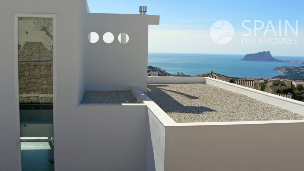 4 izbová super moderná vila s výhľadom na more  v Cumbre del Sol; Benitachell; Costa Blanca sever