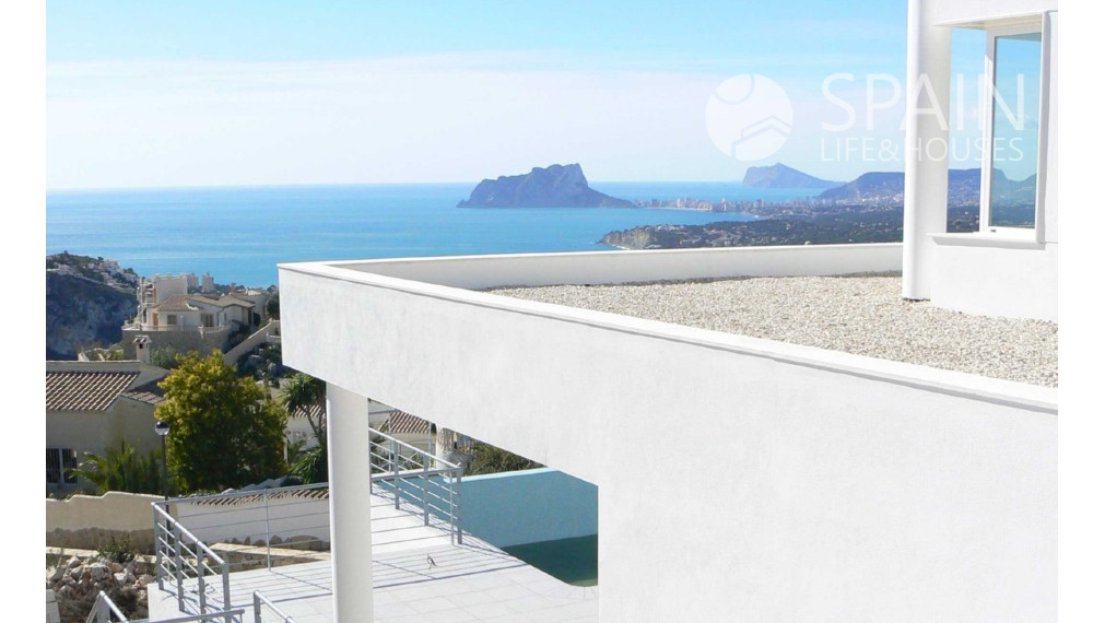 4 izbová super moderná vila s výhľadom na more  v Cumbre del Sol; Benitachell; Costa Blanca sever