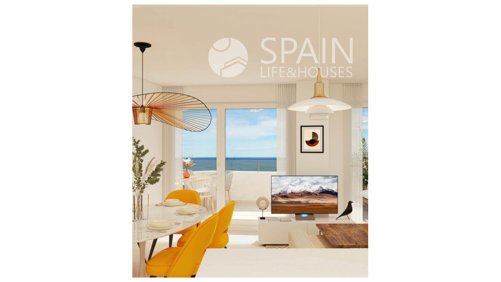 Prémiový 3 a 4 izbový apartmán s výhľadom na more v rezidenčnom komplexe s bazénmi a wellness, 800 m od mora, v blízkosti Valencie