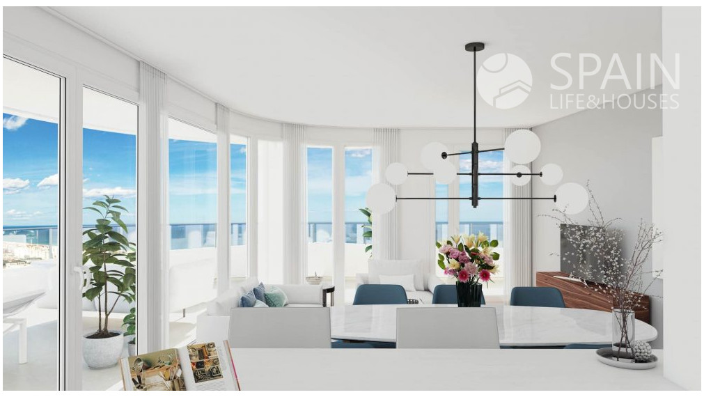 Prémiový 3 a 4 izbový apartmán s výhľadom na more v rezidenčnom komplexe s bazénmi a wellness, 800 m od mora, v blízkosti Valencie