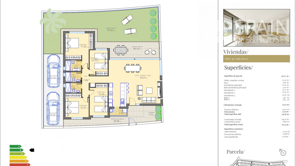 Posledné domy vo fáze E. Novostavba 2 a 3-izbových domov s bazénom, Polop de la Marina, Alicante