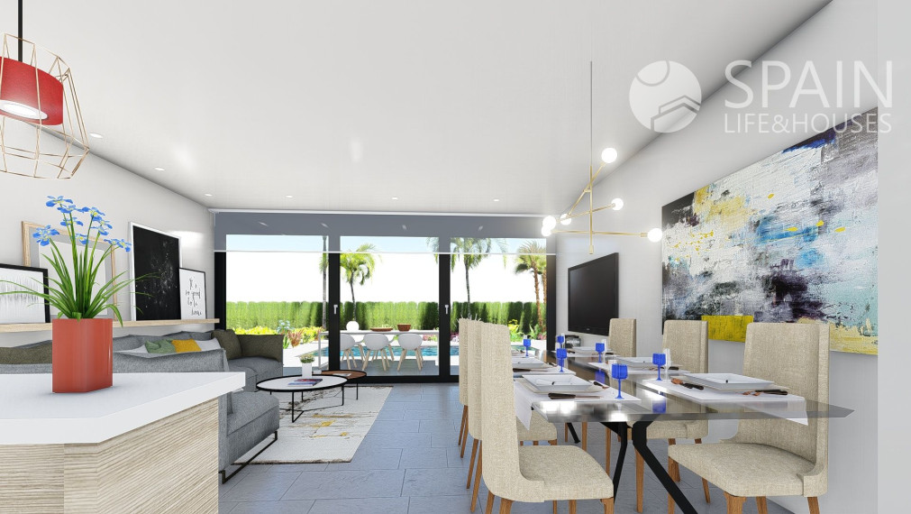 VILLA SELESTE. Nová samostatne stojaca vila so súkromným bazénom vo vnútrozemí, Calasparra, Murcia