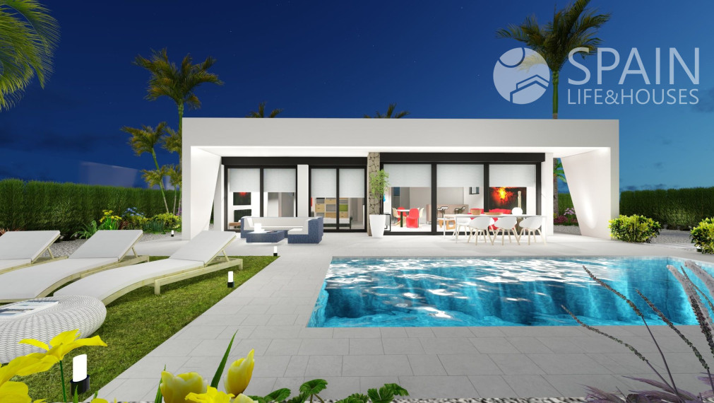 VILLA SELESTE. Nová samostatne stojaca vila so súkromným bazénom vo vnútrozemí, Calasparra, Murcia