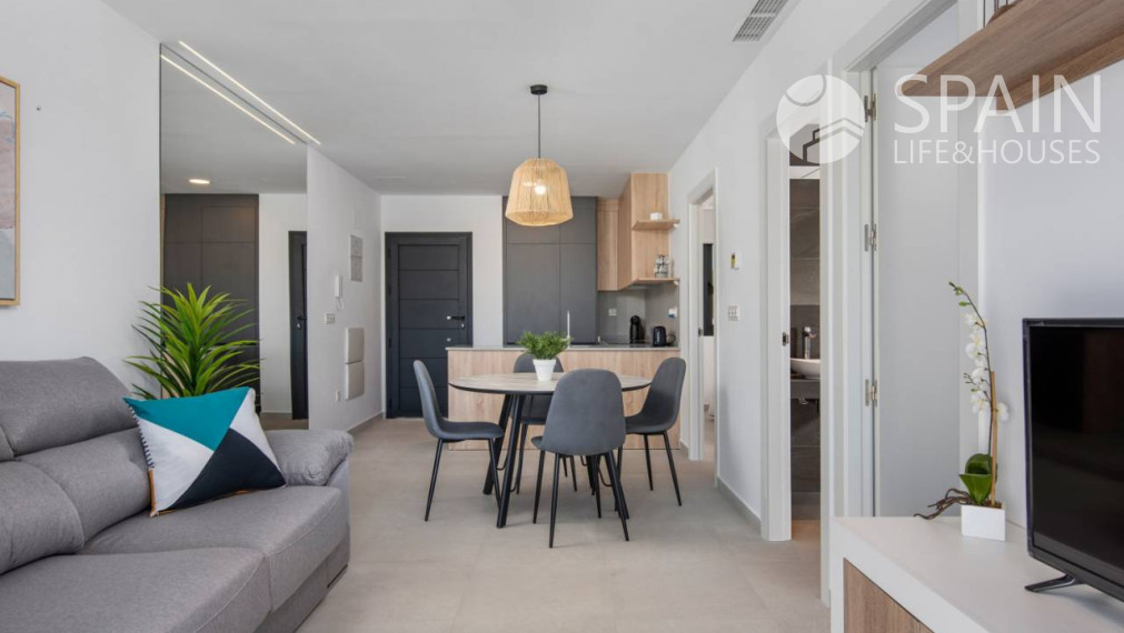 Fantastické nové apartmány s 2 spálňami a bazénom v Benijofare na pobreží Costa Blanca južne 8 km od pláže. Dodanie koniec roka 2022