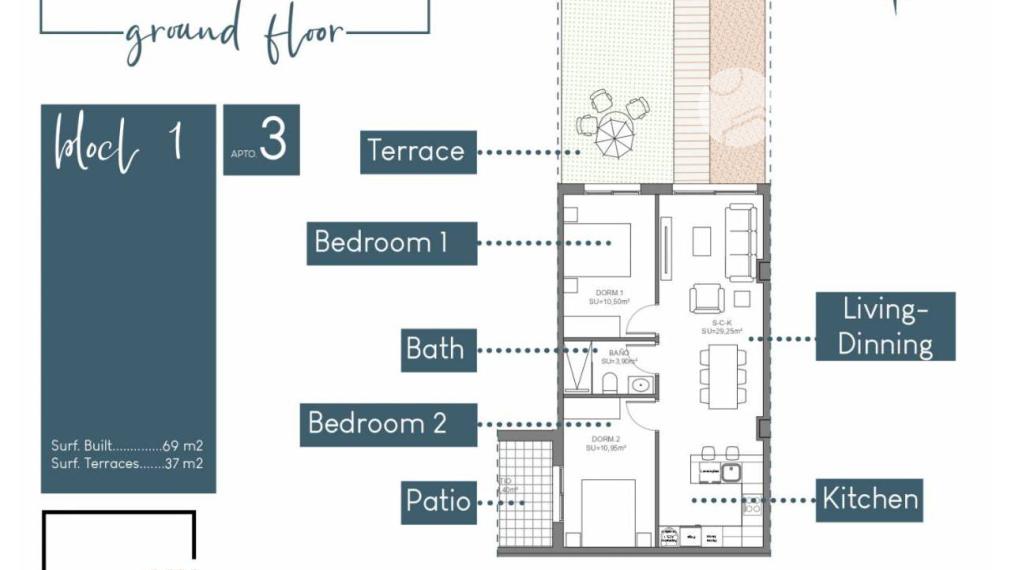 Fantastické nové apartmány s 2 spálňami a bazénom v Benijofare na pobreží Costa Blanca južne 8 km od pláže. Dodanie koniec roka 2022