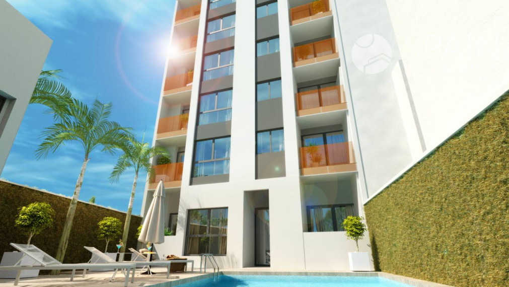 POSLEDNÝ APARTMÁN! Luxusný, zariadený, 1-spálñový apartmán v centre mesta Torrevieja, len 350m od mora