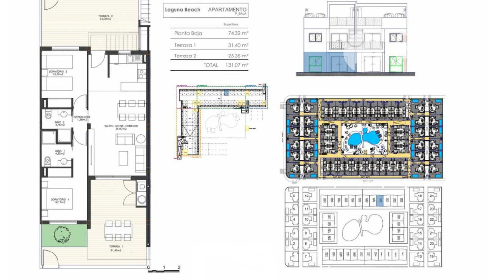 Novostavba prízemných bungalovov s 2 spálňami v meste Torrevieja, Alicante