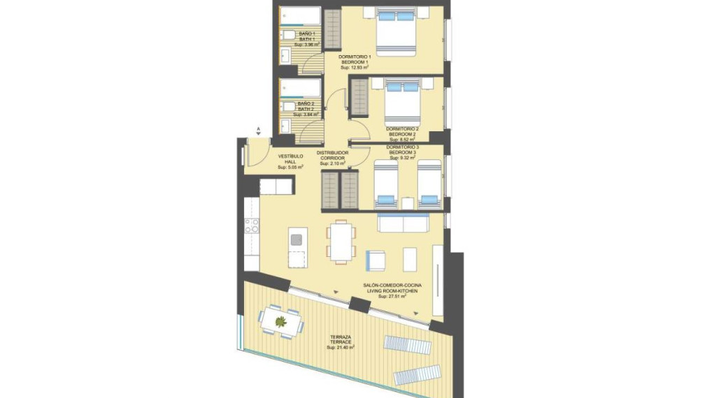Luxusný byt v Campoamor, Orihuela Costa, 100 metrov od pláže