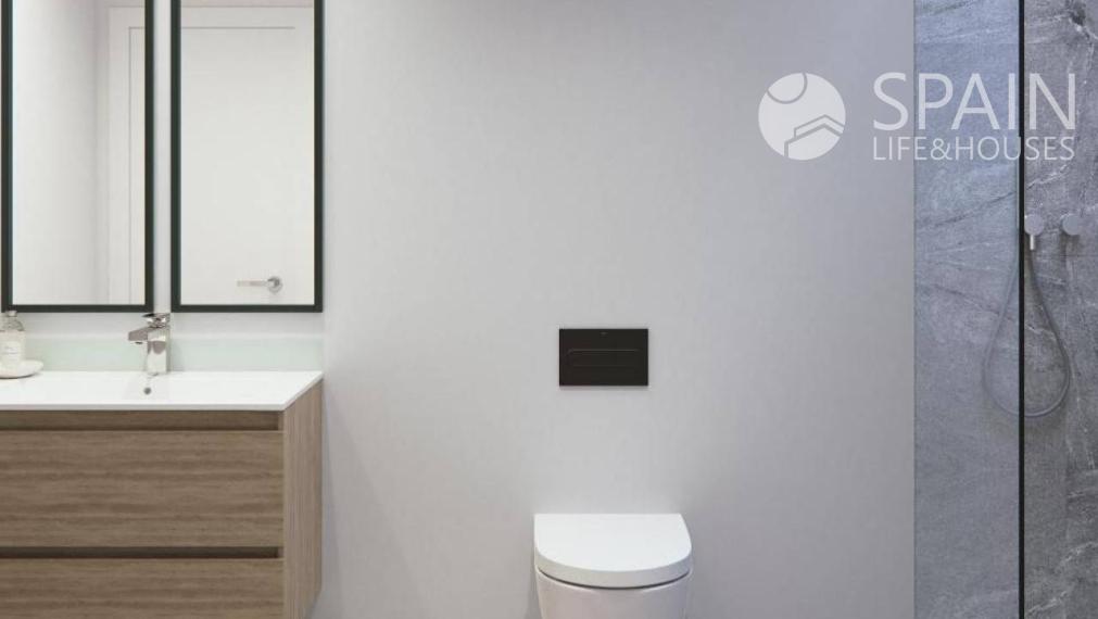 Novopostavený dvojdom s vlastným bazénom 4 km od pláže v Pilar de la Horadada, Alicante. Dodanie v druhej polovici roka 2023