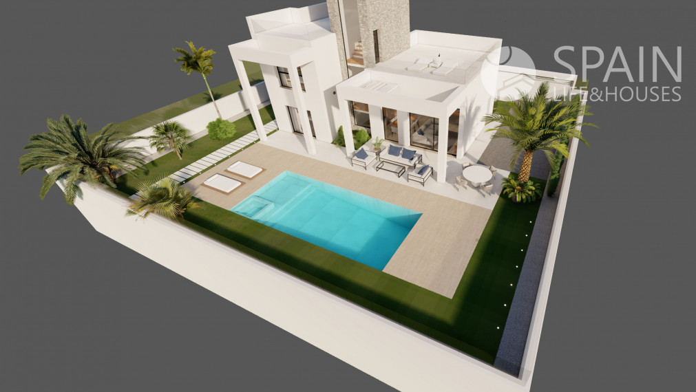 Posledná vila! Fantastická slnečná luxusná vila v oblasti Benidorm-Finestrat.  Dodanie v roku 2024