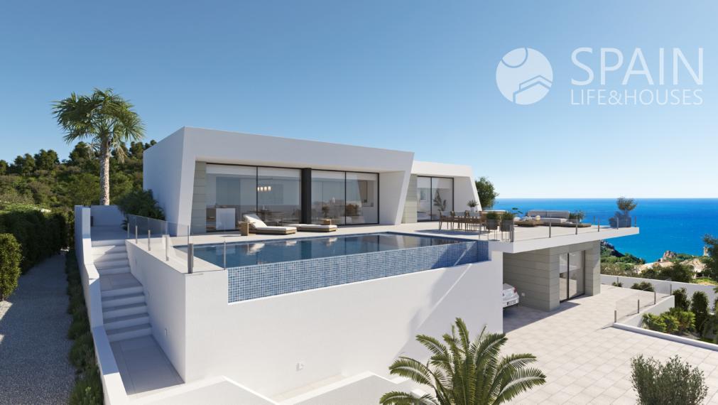 Moderná dizajnová vila v Cumbre del Sol; Costa Blanca sever