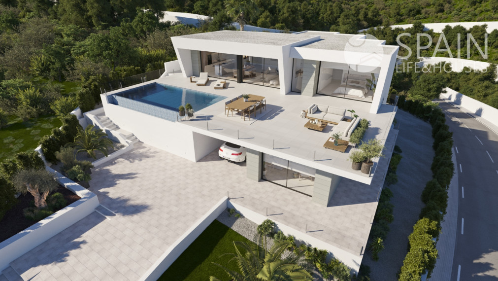 Moderná dizajnová vila v Cumbre del Sol; Costa Blanca sever