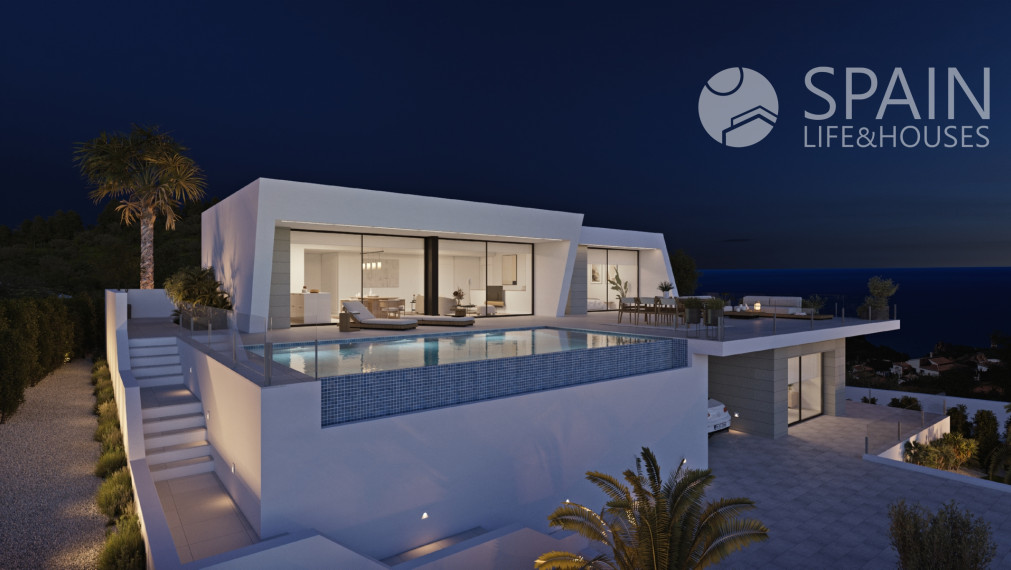 Moderná dizajnová vila v Cumbre del Sol; Costa Blanca sever