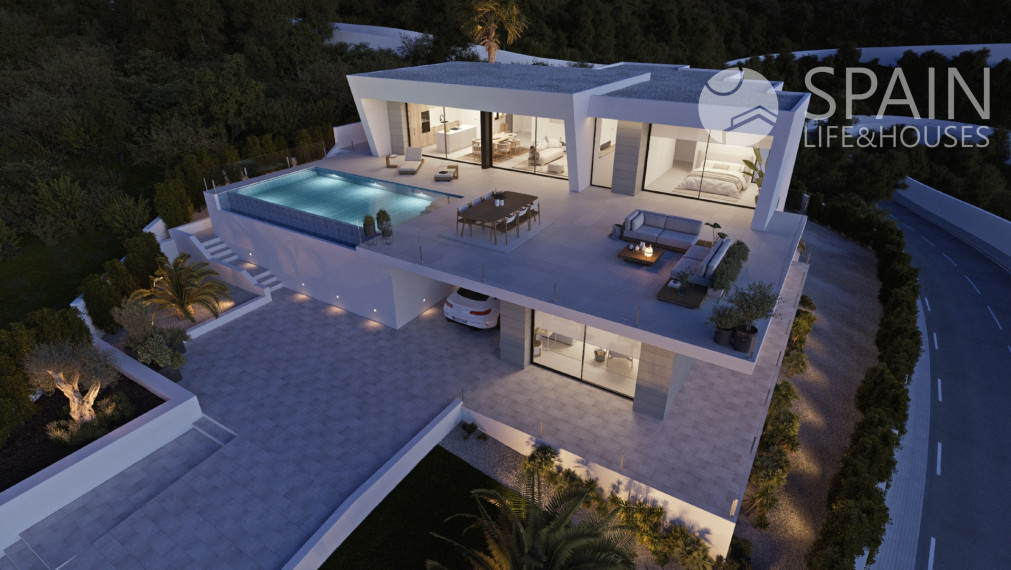 Moderná dizajnová vila v Cumbre del Sol; Costa Blanca sever
