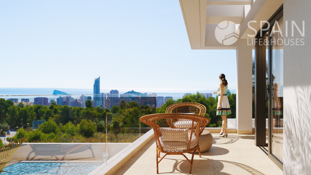 Posledná  4 spálňová vila s bazénom vo Finestrat/Benidorm, 2,5km od pláže dokončenie 2023