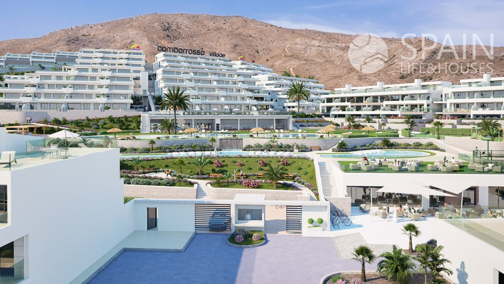 Posledné voľné apartmány s obrovskými terasami o rozlohe 40 m2 s krásnym výhľadom na more a panorámu Benidorm, Finestrat, Costa Blanca sever