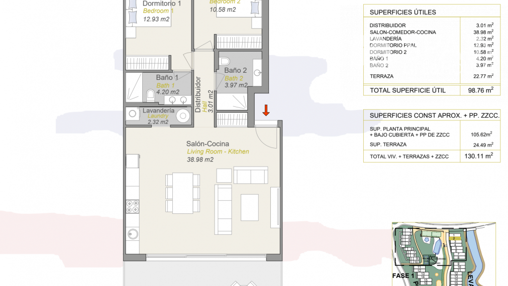 Posledné voľné apartmány s obrovskými terasami o rozlohe 40 m2 s krásnym výhľadom na more a panorámu Benidorm, Finestrat, Costa Blanca sever