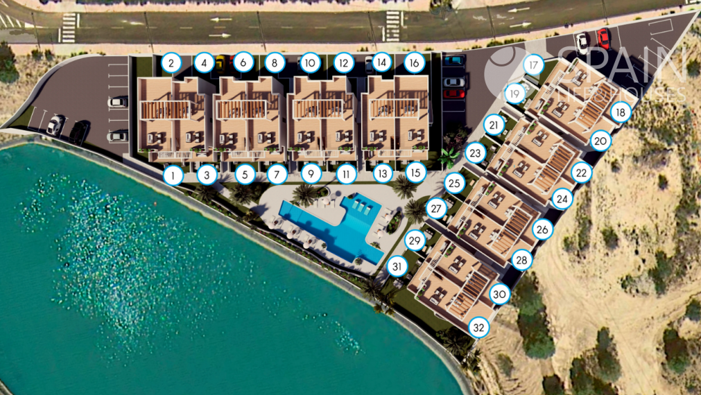 Nové bungalovy vedľa golfového ihriska s výhľadom na more vo Finestrat neďaleko Alicante