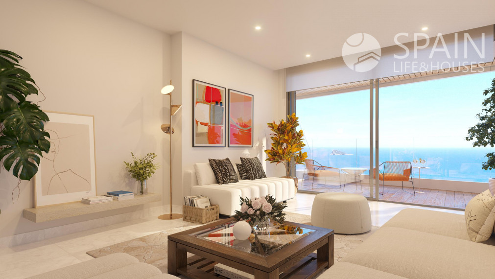 Nové rezidenčné apartmány s fantastickým výhľadom len pár minút od mora v Benidorme, Costa Blanca