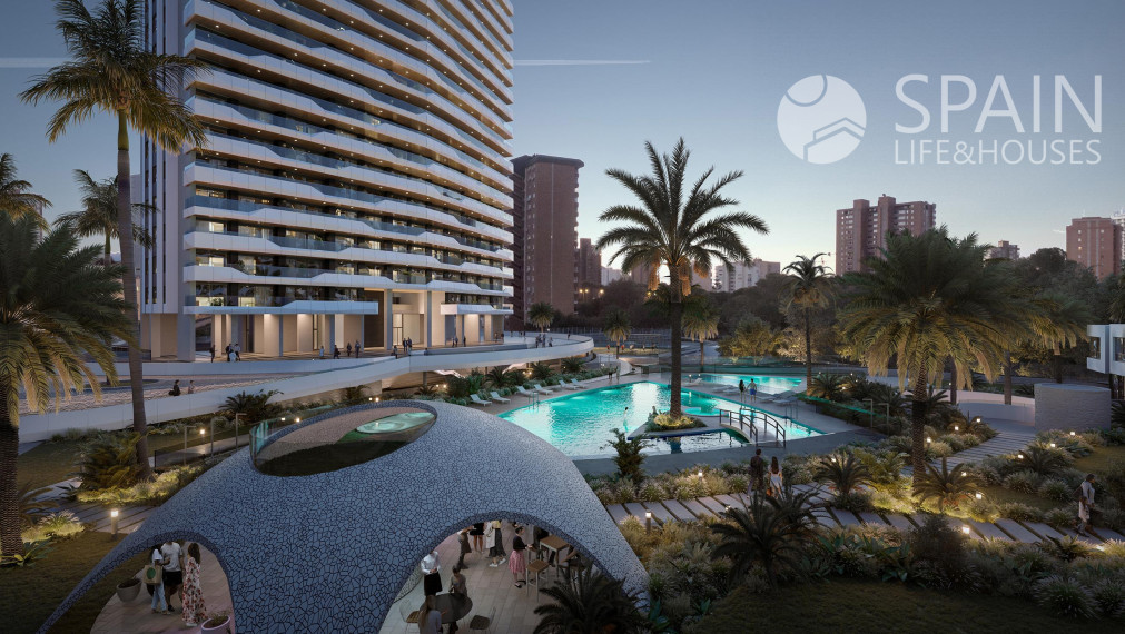 Nové rezidenčné apartmány s fantastickým výhľadom len pár minút od mora v Benidorme, Costa Blanca