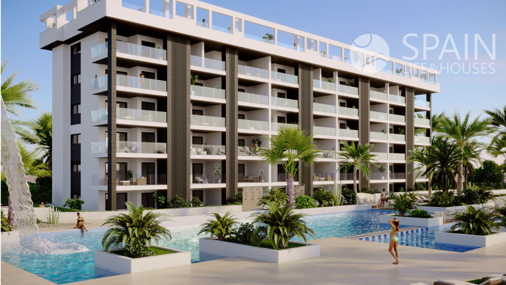 Nový 2 alebo 3 izbový projekt Marina Vista v Torrevieja