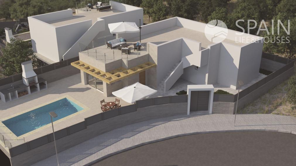 Novopostavená vila s bazénom v Polop de la Marina