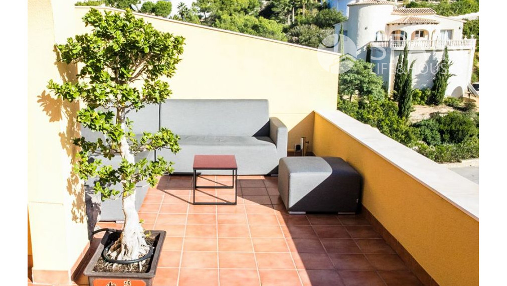 Top floor 4-room apartment with huge terrace and sea views, Cumbre del Sol,  Costa Blanca