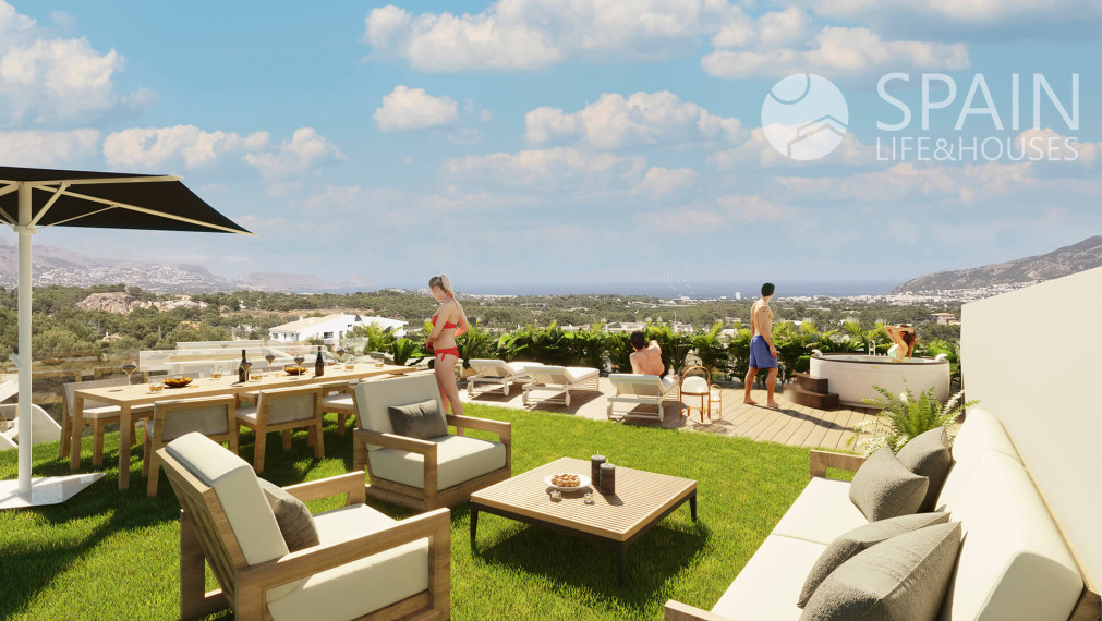 NEW BUILDING IN A NATIONAL PARK WITH SEA VIEW, Alfaz del Pi, Costa Blanca North