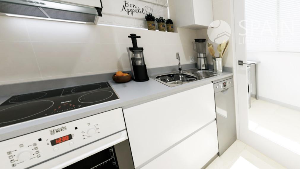 2-bedrom completly furnished apartament with name "City Gardens", in first sea line  with comunal pools and jacuzi, Oropesa, Valencia