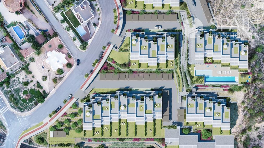 Newly built 2-bedrooms houses with spectacular sea views in Villajoyosa