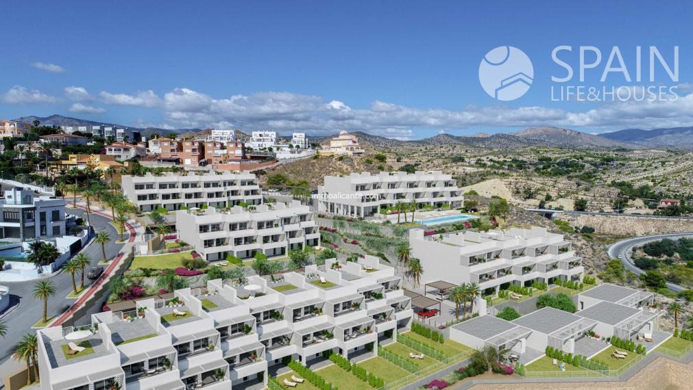 Newly built 2-bedrooms houses with spectacular sea views in Villajoyosa