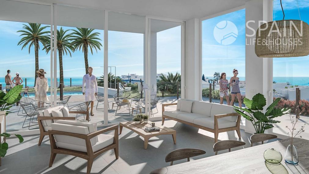 Newly built 2-bedrooms houses with spectacular sea views in Villajoyosa