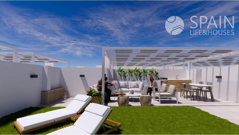 Semi-detached new build penthouse with solarium in Pilar de la Horadada, Alicante