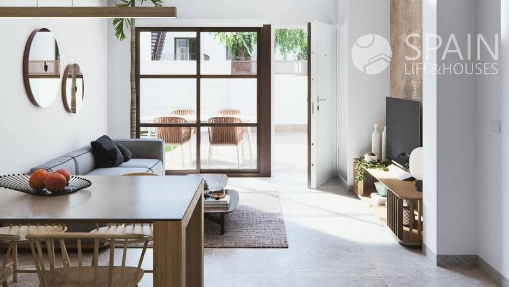 Newly built semi-detached bungalow with private pool 4 km from the beach in Pilar de la Horadada, Alicante. Delivery in the second half of 2023