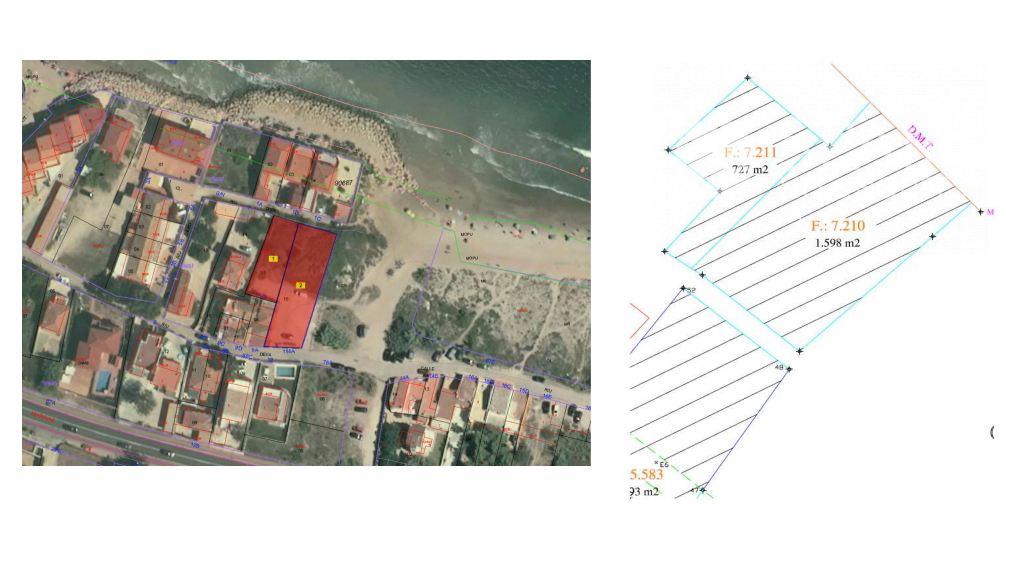 Amazin first line of the beach plot of 2.325 m2 in denia