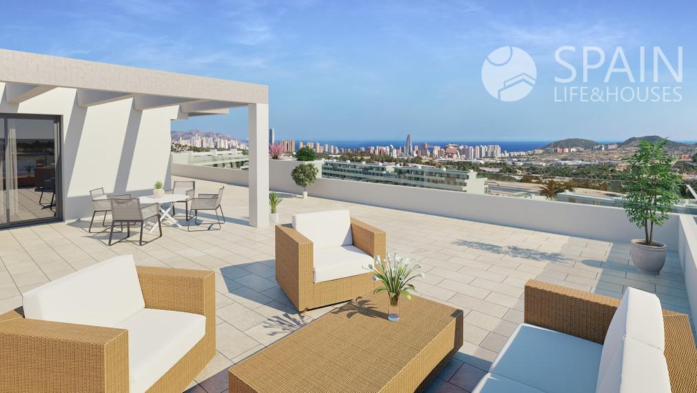 Magnificent apartments in Finestrat with huge terraces of 40m2 with brutal sea views.