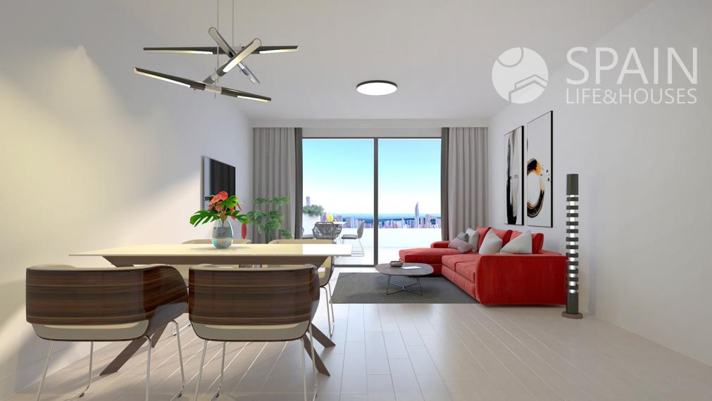 Magnificent apartments in Finestrat with huge terraces of 40m2 with brutal sea views.