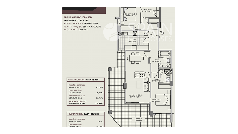 Sea front apartment in the fantastic Calpe, only 800 meters from the Peñon de Ifach.