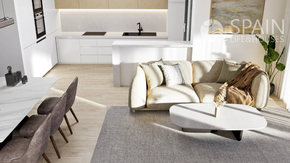 Great new flats next to the golf course and with sea view