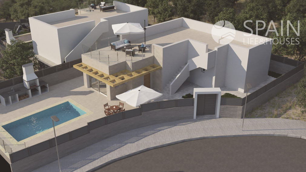New construction villa with swimming pool in Polop de la Marina