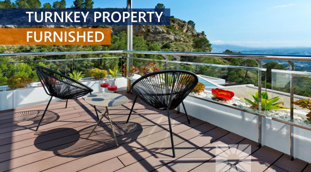 New and fully furnished 3-bedrooms apartment in ALTEA, Costa Blanca North