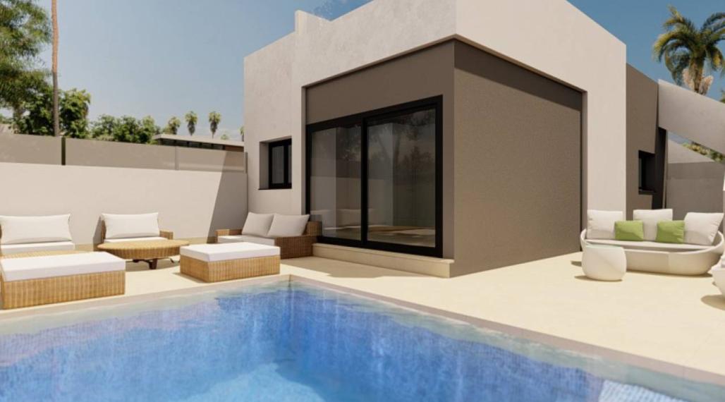 New build villa near the sea in Pilar de la Horadada, Alicante, Costa Blanca, Spain