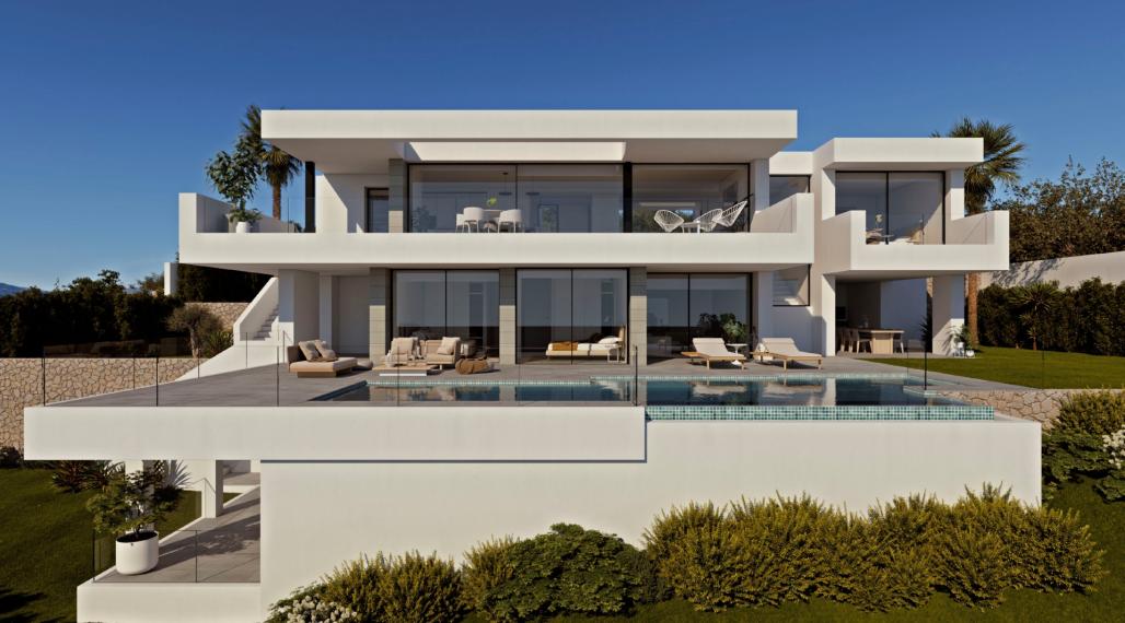 Modern luxury villa for sale in Cumbre del Sol with spectacular sea views