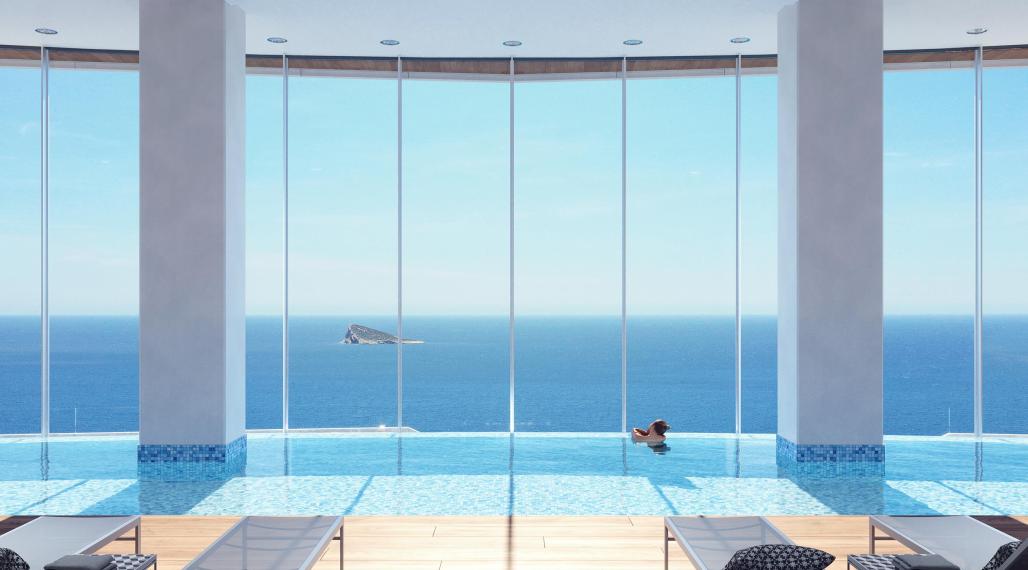 Stunning sea views apartments only a few meters from the beach at Benidorm, Costa Blanca