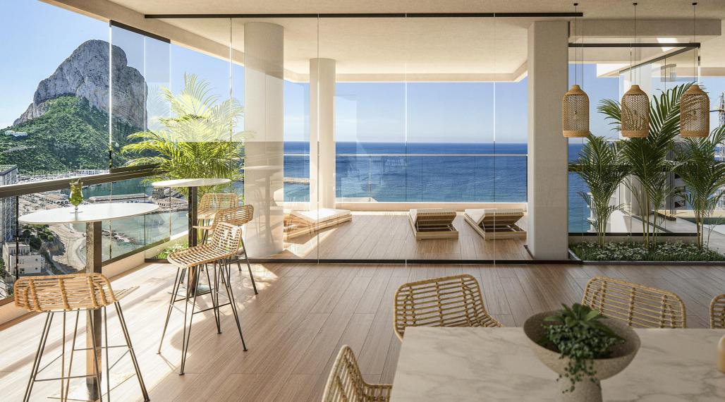 New development of apartments with majestic views and with all the facilities in Calpe