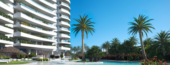 Posledný 3 spálňový apartmán so 40 m2 terasou v rezidenčnom komplexe s bazénmi a wellnes , 800 m od mora, neďaleko Valencia