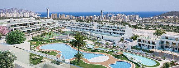 Magnificent apartments in Finestrat with huge terraces of 40m2 with brutal sea views.