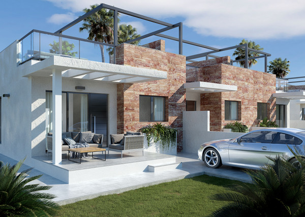 Mestský dom Mervalous s výhľadom na more a spoločným bazénom v Mil Palmeras. 10-15min od pláže