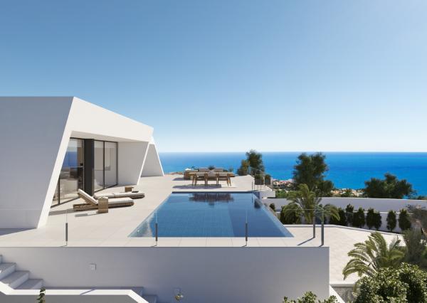 Moderná dizajnová vila v Cumbre del Sol; Costa Blanca sever